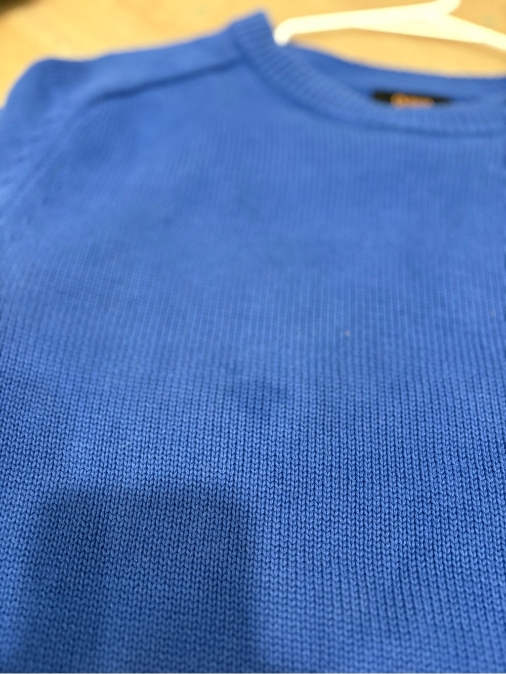 Quince 100% Cotton Sweater Tee in Sapphire Blue Size Medium - Picture 6 of 9
